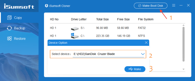 Create bootable hard drive clone